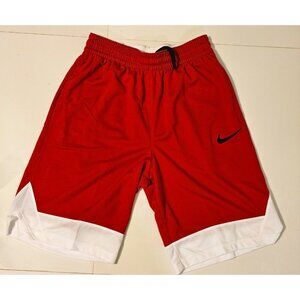 Nike Men's Dri-FIT Icon Basketball Shorts Pockets Red & White Size SM BRAND NEW